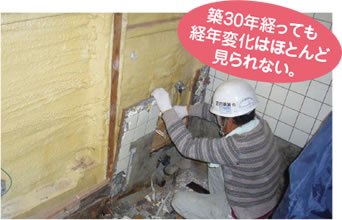 築30年たっても経年変化はほとんど見られない。