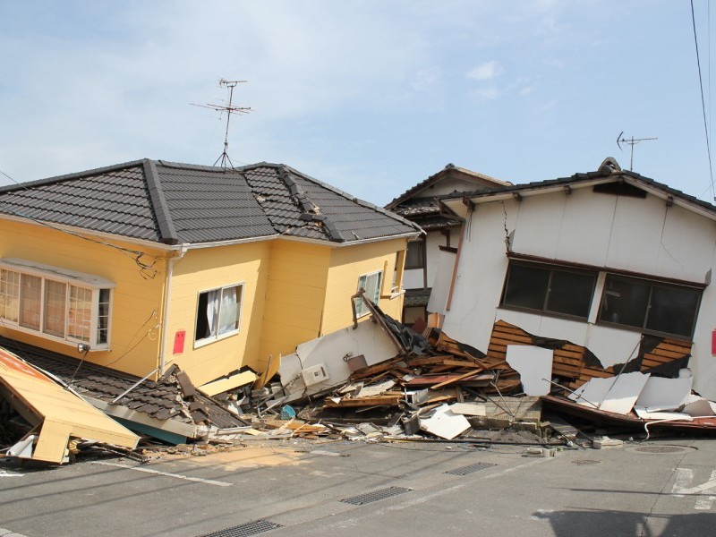 熊本地震で全壊した住宅