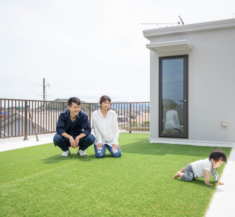 将来の二世帯住宅を見据えた賃貸併用住宅。広々屋上テラスで子供がのびのび暮らせる家。【静岡市 屋上のある注文住宅】