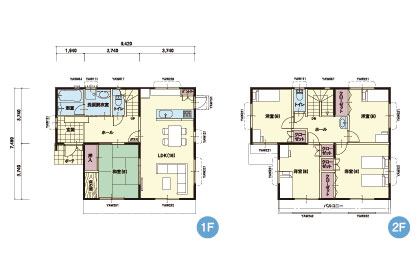 S-12｜5LDK｜憧れの対面キッチンでリビング全体を見渡せるプラン