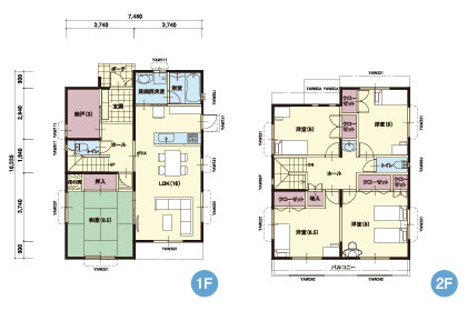 N-10｜5LDK｜(北向き玄関)使いやすい家事動線と収納充実のプラン