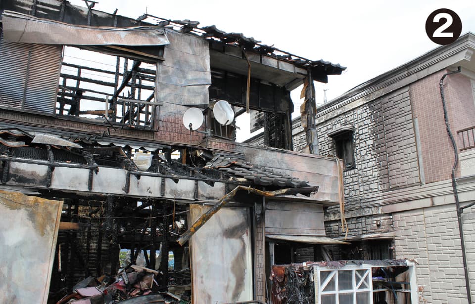 外から火が燃え移らない!隣家が全焼しても燃え移らない