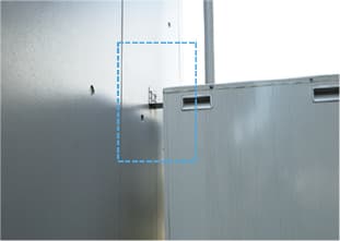 エコキュート転倒防止接続