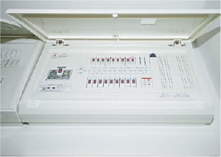 感震ブレーカー付き住宅分電気